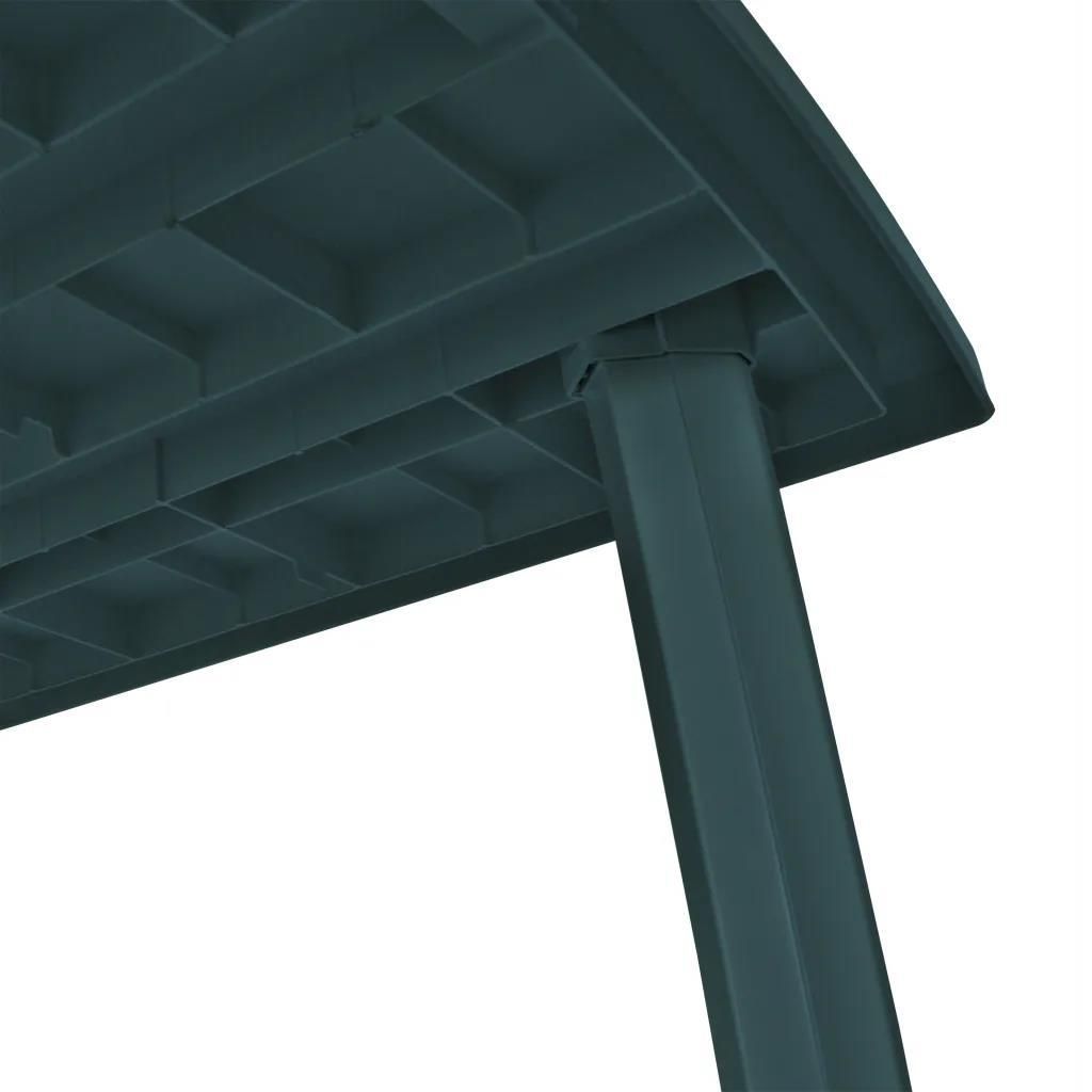 Stół ogrodowy, 210 x 96 x 72 cm, plastik, zielony - zdjęcie 1 Stół ogrodowy, 210 x 96 x 72 cm, plastik, zielony