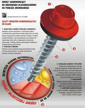 Zdjęcie Wkręt Samowiertny 4.8*35MM Ral 8017 Wsb 35 8017W - Chorzów