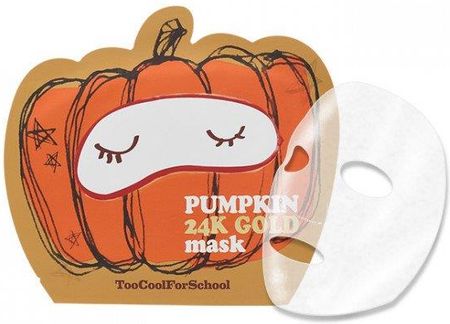 Too cool for school Pumpkin 24K Gold Mask Maska w płacie
