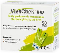Zdjęcie Vivachek Ino Test, paski do pomiaru stężenia glukozy we krwi - 50 pasków  - Dąbrowa Białostocka