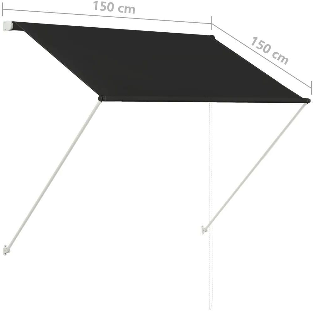 Markiza zwijana, 150 x 150 cm, antracytowa GXP-687 - zdjęcie 3 Markiza zwijana, 150 x 150 cm, antracytowa GXP-687