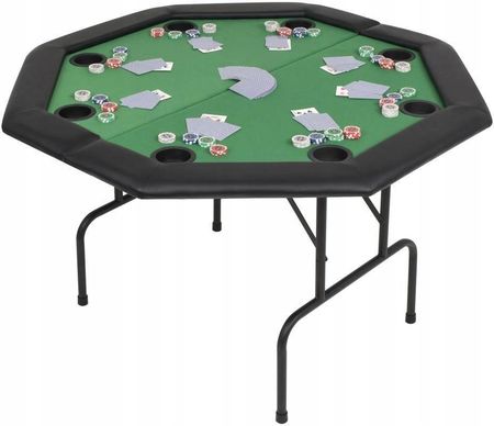 Składany stół do pokera dla 8 graczy, ośmiokątny,