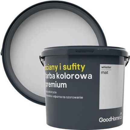 GoodHome Farba Premium Ściany I Sufity Whistler 5 L