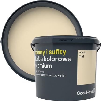 GoodHome Farba Premium Ściany I Sufity Toronto 5 L