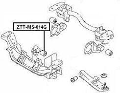 TULEJA MOCOWANIA MOSTU PRZÓD PAJERO PINN 99-05 ZTT-MS-014G MR418404