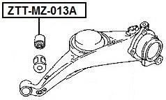 Zdjęcie TULEJA WAHACZA TYLNEGO MAZDA TRIBUTE 00- ZTT-MZ-013A E10028460 - Tarnów