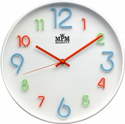 Kolorowy Zegar Ścienny Mpm E01.3459.00 fi 29,5 cm