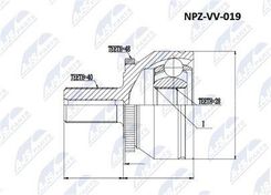 PRZEGUB ZEWNĘTRZNY VOLVO XC90 V70 3.2 07- NPZ-VV-019 36000337