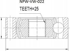 PRZEGUB WAŁU P AUDI QUATTRO A4/A6/A8 VW PASSAT SY NPW-VW-022 -