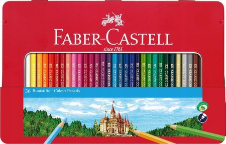 Faber-castell Kredki ołówkowe Eco 36kol. Zamek Metal