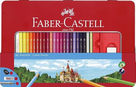 Faber-castell Kredki ołówkowe Eco 48kol. Zamek Metal