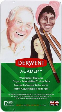 Derwent Academy Kredki akwarelowe 12kol portret