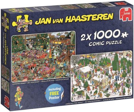 Jumbo Puzzle Jan Van Haasteren Świąteczne Prezenty 2x1000El.