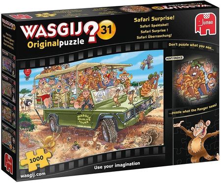 Jumbo Wasgij Original 31 Puzzle Niespodzianka Na Safari 1000El.