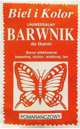 Biel I Kolor Barwnik Do Tkanin Motyl Pomarańczowy 10 G (Czbt005)