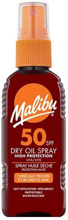 Malibu Dry Oil Spray Spf50 Olejek Do Opalania W Sprayu 100Ml