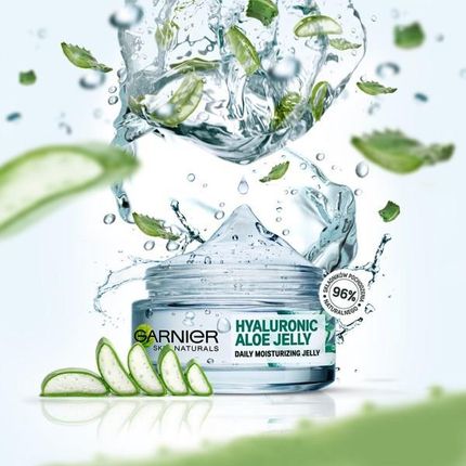 Krem Garnier Hyaluronic Aloe Jelly Lekki nawilajcy z kwasem hialuronowym  i ekstraktem z aloesu na dzie i noc 50ml