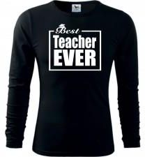 Męska koszulka z dł. rękawem - Best teacher ever - na prezent na dzień nauczyciela - Ceny i opinie T-shirty i koszulki męskie ODTO