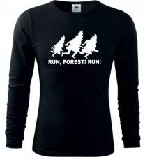 Męska koszulka z dł. rękawem dla Biegacza - Bieg 02 run forest run - Ceny i opinie T-shirty i koszulki męskie MOYD