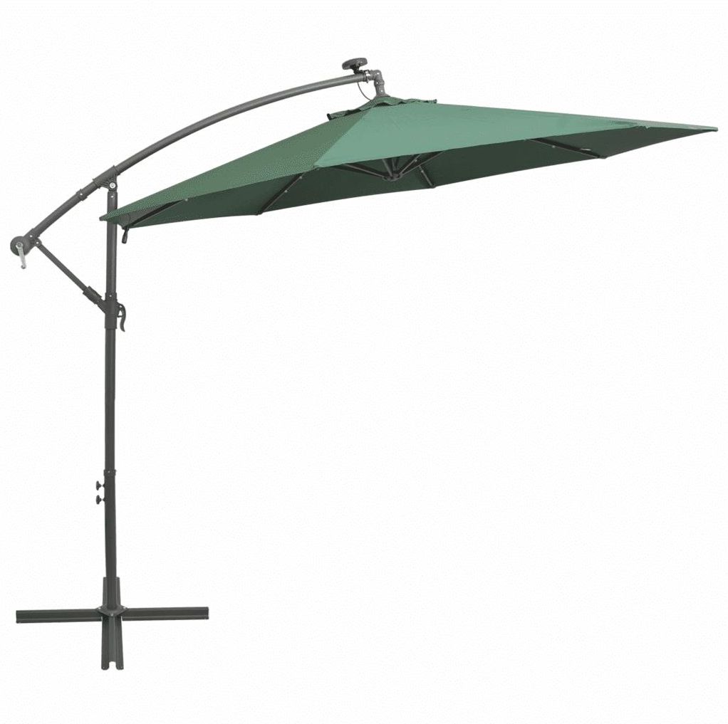 42969 vidaXL Parasol ogrodowy wiszący, światła