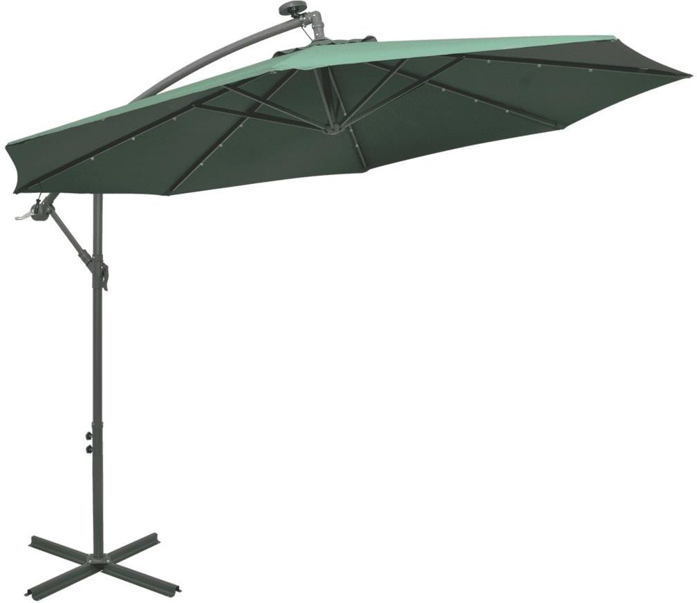 42969 vidaXL Parasol ogrodowy wiszący, światła