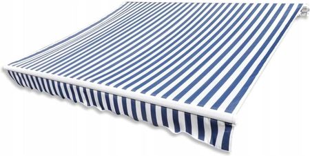 Tkanina do markizy, niebiesko-biała, 350 x 250 cm
