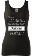 Damski tank top - Gdy diabeł nie może, tam babcię pośle. - prezent na dzień babci, na urodziny i święta - Ceny i opinie ISQE Damski tank top - Gdy diabeł nie może, tam babcię pośle. - prezent na dzień babci, na urodziny i święta - Ceny i opinie ISQE