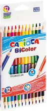Zdjęcie Carioca Kredki ołówkowe trójkątne BiColor 12 szt. / 24 kolory - Ścinawa