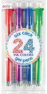 Kolorowe Baloniki Długopisy Żelowe 6W1 Zestaw 24 Kolorów