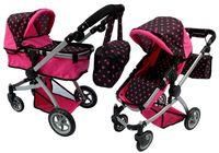 Zdjęcie Lean Toys Wózek Dla Lalek Alice Głęboki Spacerówka 2W1 - Pniewy