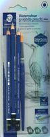 Zdjęcie Staedtler Ołówek Akwarelowy Mars Lumograph 4B,6B,8B+Pędzelek - Biskupiec