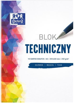 Blok techniczny Oxford A4 10k 250g Biały
