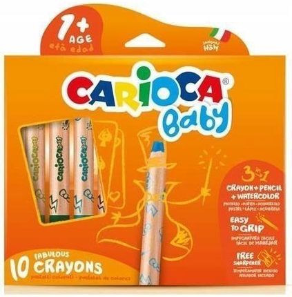Carioca Kredki 3w1 Baby Jumbo 10 kolorów 
