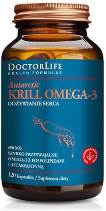 Life Doctor Life, Antarctic Krill Omega-3, Olej Z Kryla Antarktycznego 600Mg, 120 Kapsułek