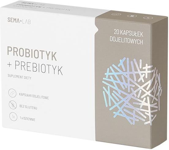 Laboratoria Gemini Semalab Probiotyk + Prebiotyk (Synbiotyk) 20Kaps ...