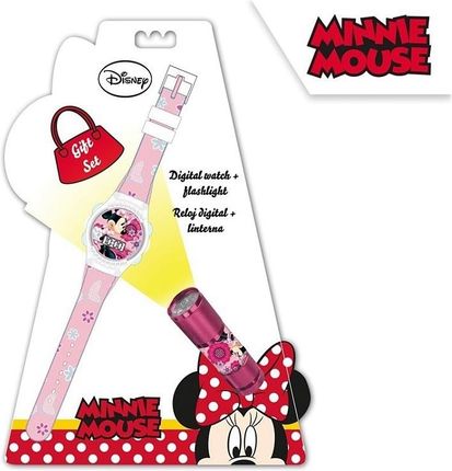 Myszka Minnie, zegarek na rękę i latarka, zestaw 6441352