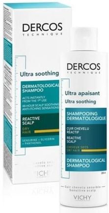 Vichy Dercos Ultra Soothing szampon łagodzący do włosów suchych i wrażliwych 200 ml