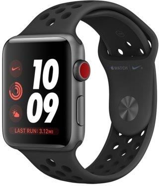 apple watch nike  series 3 gps  cellular aluminum case with anthracite sport band