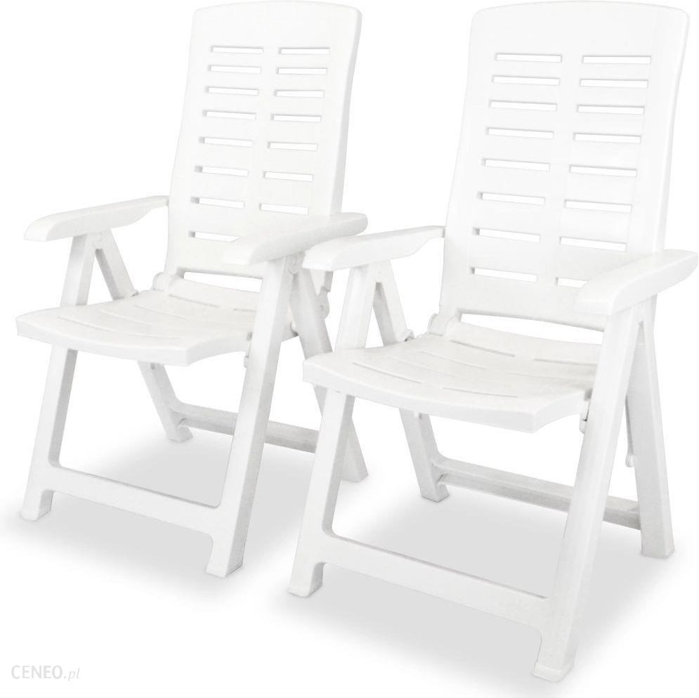 Krzeslo Ogrodowe Vidaxl Rozkladane Krzeslo Ogrodowe Plastik Biale 157575 Ceny I Opinie Ceneo Pl