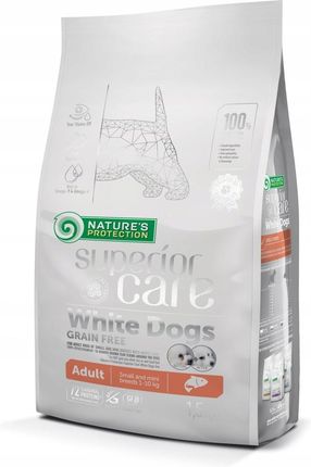 Nature’S Protection Superior Care White Dogs Grain Free Salmon Dla Białych Psów Ras Małych Z Łososiem 1,5Kg