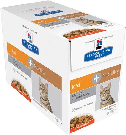 Hill'S Prescription Diet Feline K/D + Mobility Z Kurczakiem 12x85G