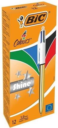Długopis automatyczny Bic 4 Colours Shine Gold