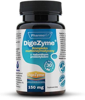 PHARMOVIT Digezyme 150 mg - 30 kaps. - preparat wspomagający trawienie białek, węglowodanów i tłuszczów