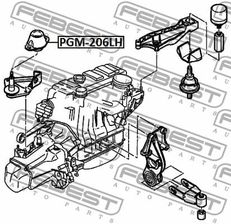 Zdjęcie WSPORNIK SILNIKA PEUGEOT 307 2001-2008 PGM-206LH - Marki
