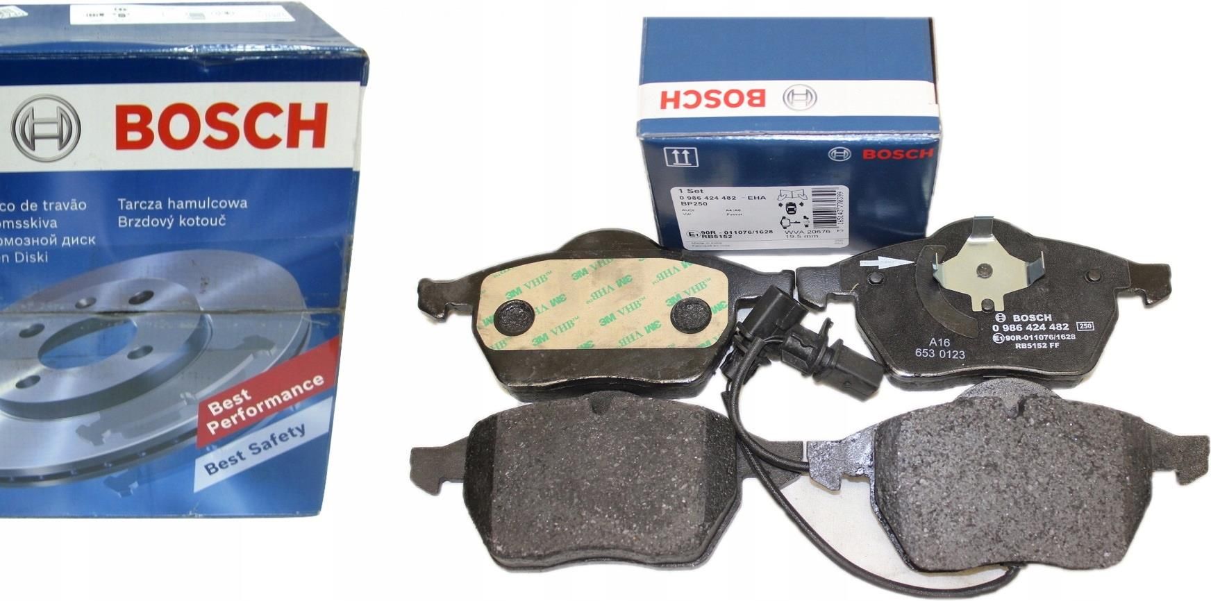 Klocki hamulcowe BOSCH TARCZE+KLOCKI AUDI A4 B6 B7 PRZÓD 288MM WENT ...