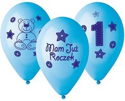 Zdjęcie Gemar Balony 12 Cali 5Szt Mam Już Roczek Niebieski - Stęszew