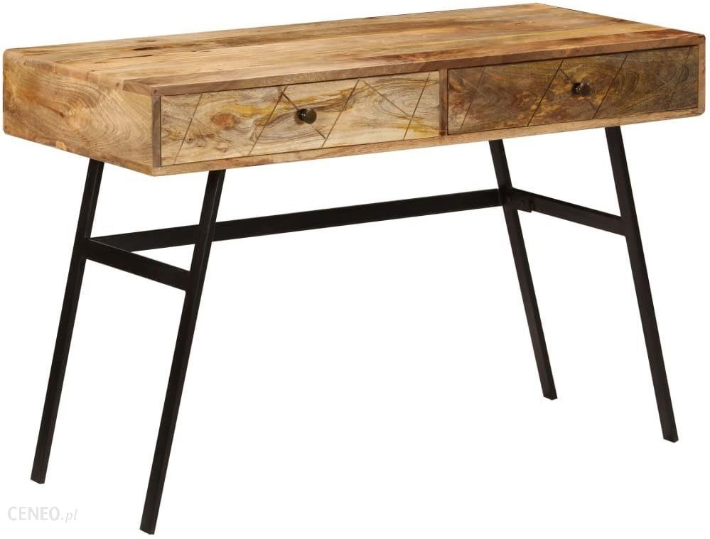 „Vidaxl“ stalas su stalčiais masyvi mango mediena 110X50X76Cm