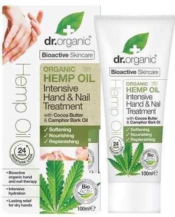 DrOrganic Krem do rąk i paznokci z olejem konopnym 100Ml