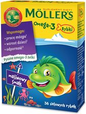 Mollers Omega-3 Rybki malinowe 36 szt. - Suplementy dla dzieci