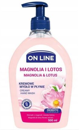 On Line kremowe mydło w dozowniku magnolia i lotos 500ml